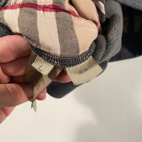 Vintage Burberry Brit Nova Check Lined Slim Fit Sweatpants Gray Men's Size L - Picture 5 of 9